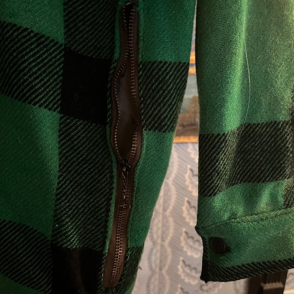 Vintage wool jacket, green plaid - Picture 4 of 7